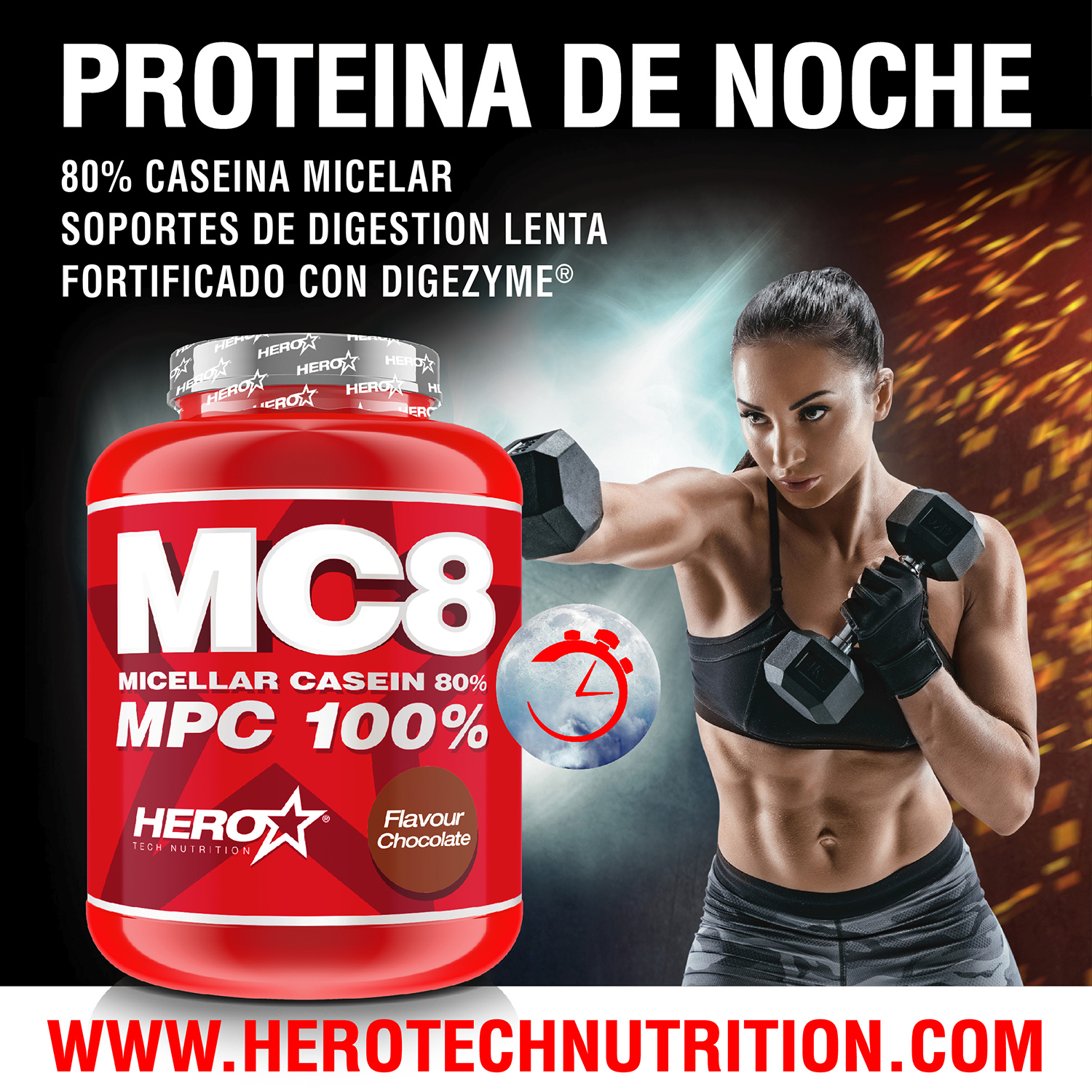 MC8 proteina caseína micelar HERO TECH NUTRITION herotechnutrition.com